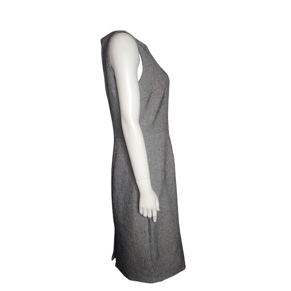 Apt 9 Dress Womens Size 8 Solid All Grey Gray Sleeveless Zip Back Pencil - Picture 2 of 7